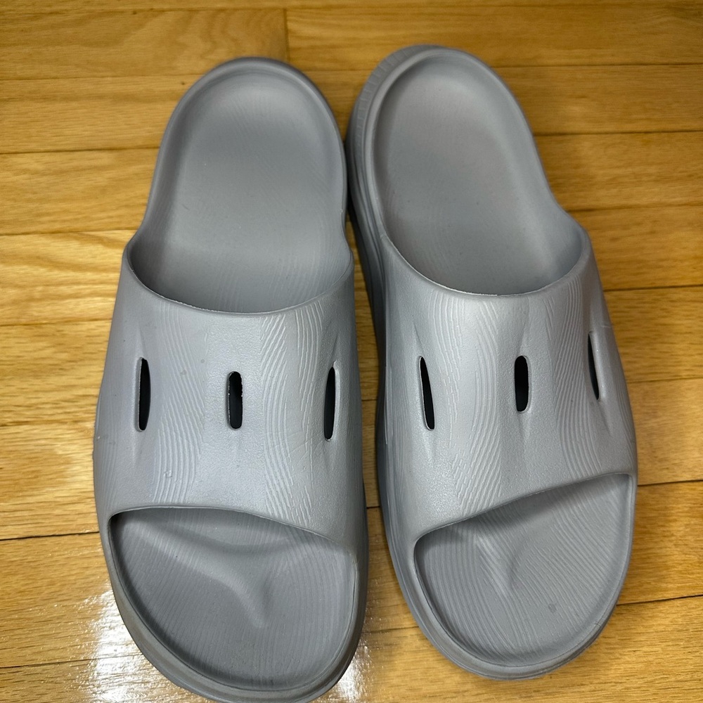 Hoka Gray Slide Sandals 13m